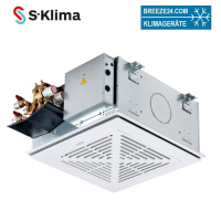 S-Klima ESTUCS621 - D Kaltwasser 4-Wege-Deckenkassette...