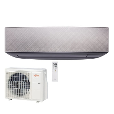 Fujitsu Set ASYG09KETAB + AOYG09KETA WiFi Design eco silber-grau 2,5 kW | Raumgröße 35 - 40 m² | R32