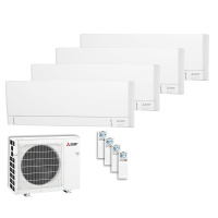 Mitsubishi Electric Set 4 Wandgeräte WiFi 2,5/3,5 kW...