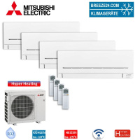 Mitsubishi Electric Set 4 Wandgeräte WiFi...