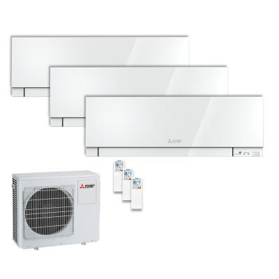 Mitsubishi Electric Set 3 Wandgeräte Premium WiFi MSZ-EF18VGKW + MXZ-3F54VF4 | 3 x 1,8 kW | R32