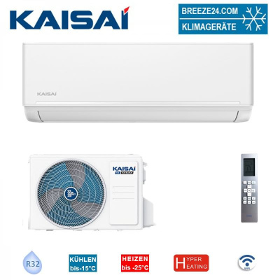 Kaisai Set KLW-09HRH Wandgerät ICE 2,6 kW KLW-09HRHI + KLWB-09HRHO | WiFi | Kühlen | Heizen | R32