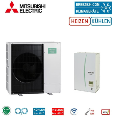 Mitsubishi Electric Wärmepumpen-Set 13.2 Monoblock PUZ-WZ60VAA + ERPX-YM9E Hydromodul | R290 | 400V