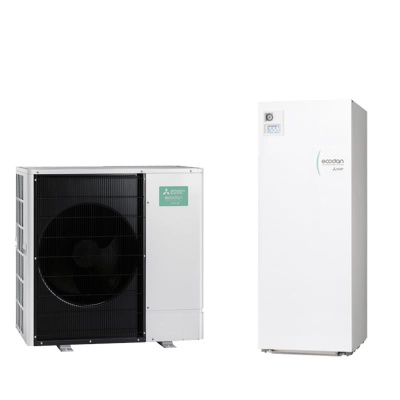 Mitsubishi Electric Wärmepumpen-Set 13.4 Monoblock PUZ-WZ50VAA + ERPT20X-YM9EE Hydromodul 200L R290