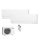 Mitsubishi Electric Set 2 Wandgeräte Kompakt WiFi 2,0 kW 2 x MSZ-AY20VGKP + MXZ-2F33VF4 R32