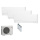 Mitsubishi Electric Set 3 x MSZ-AY20VGKP + MXZ-4F83VFHZ3 Wandgeräte WiFi | Hyper Heating | 2,0 kW