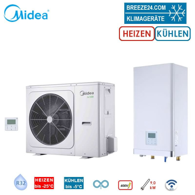 Midea Thermal Arctic Set MHA-V12W/D2RN8-B + HB-A160/CDS90GN8-B Wärmepumpe + Hydromodul WiFi R32