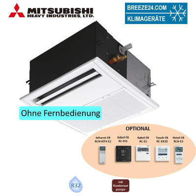 Mitsubishi Heavy FDTQ22KXZE3-W (TQ) 1-Wege-Deckenkassette Euroraster + Blende TQ-PSA-15W-E 2,2 kW R32