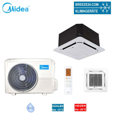 Midea Set 4-Wege-Deckenkasseette MCA3U-12FNXD0-ME Blende T-MBQ-03C3 + MOX230-12HFN8-ME | 3 kW