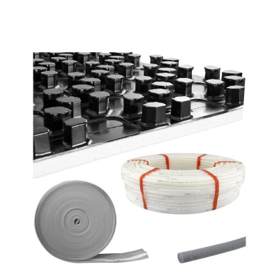 Buderus Fußbodenheizung-Set | Noppensystem | 11 mm Wärme-Dämmung | 24 m²