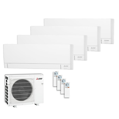 Mitsubishi Electric Set 4 Wandgeräte Kompakt1,5/2,0 kW MSZ-AY15VGKP + 3 x MSZ-AY20VGKP + MXZ-4F72VF4