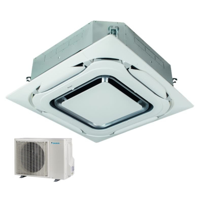Daikin Set 4-Wege-Deckenkassette FCAG60B-4 + Blende BYCQ140EP Design weiss + RXM60A 5,7kW