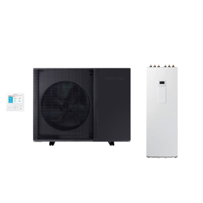 SAMSUNG AE080BXYDEG Luft/Wasser Wärmepumpe + AE200RNWMEG Hydromodul 8 kW | 2 Heizkreise | 200 Liter