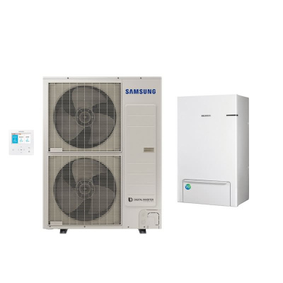 SAMSUNG AE120AXEDGH Luft/Wasser Wärmepumpe 12 kW + Hydromodul AE160ANYDGH mit 6 kW Heizstab