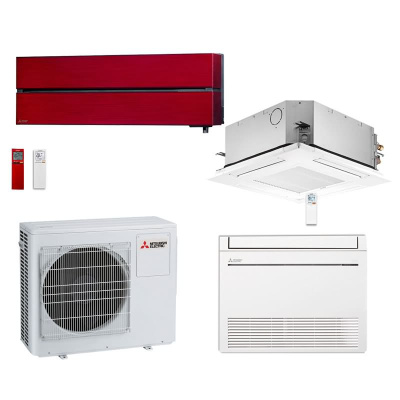Mitsubishi Electric Set Diamond MSZ-LN25VG2R + SLZ-M25FA2 + Kompakt MFZ-KT25VG + MXZ-3F68VF4