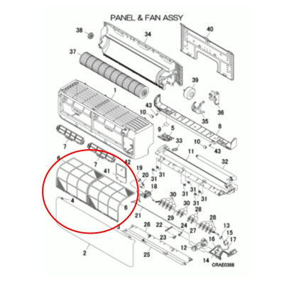 Mitsubishi Heavy Luftfilter RLF437A200 für SRK-ZSX-WF Wandgeräte | 1 Stück