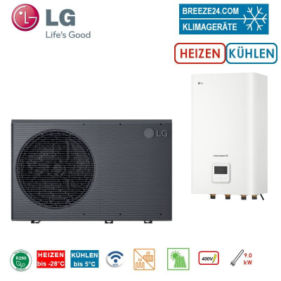 LG THERMA V Set Monoblock HM093HFX.UB60 + HN1639HC.NK0 Hydromodul | 9.0 kW | 400 Volt | WiFi | R290