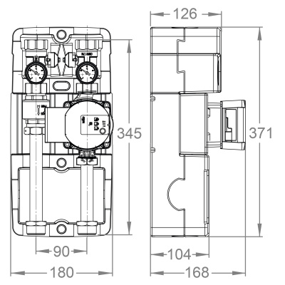 LK Armatur LK C/C 90 - Pumpengruppe - gemischter Heizkreis | Taco | 299173