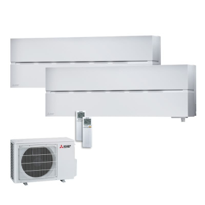 Mitsubishi Electric Set 2 x MSZ-LN18VG2W + MXZ-2F42VF5 Wandgeräte Diamond WiFi 1,8 kW  Klimaanlage