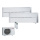 Mitsubishi Electric Set 2 x MSZ-LN18VG2W + MXZ-2F42VF5 Wandgeräte Diamond WiFi 1,8 kW  Klimaanlage