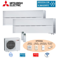 Mitsubishi Electric Set 2 Wandgeräte Diamond WiFi...