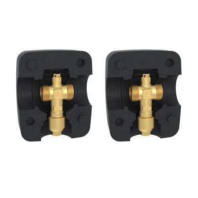 LK Armatur Frostschutzventil 2er Set | 2 x LK 556 mit Isolierung | DN 32 | 1 1/4"