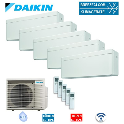 Daikin Set 5 Wandgeräte FTXA20CW + 2 x FTXA25CW + FTXA35CW + FTXA42CW + 5MXM90A2V1B(9/8) Stylish WiFi