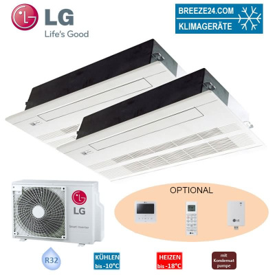 LG Set 2 x 1-Wege-Deckenkassette 3,5 kW 2 x MT11R NU1 mit Blende + MU2R17 U13 R32 Klimaanlage