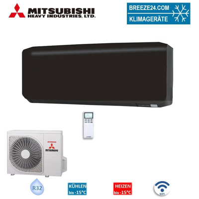 Mitsubishi Heavy Set SRK20ZS-WFB BLACK + SRC20ZS-W Wandgerät 2,0kW WiFi Raumgröße 20 - 25 m²