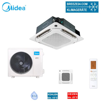 Midea Set MCD2-24HRFNX 4-Wege-Deckenkassette + Blende T-MBQ4-04AWD + MOX430U-24HFN8-ME 7.0 kW