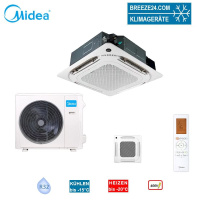 Midea Set MCD2-55HRFNX 4-Wege-Deckenkassette + Blende...