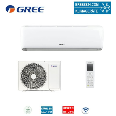 GREE Klimaanlagen Set CHARMO GWH-09-ATCXB für 1 Zimmer mit 25 - 30 m² | 2.7 kW | 3.0 kW WiFi R290