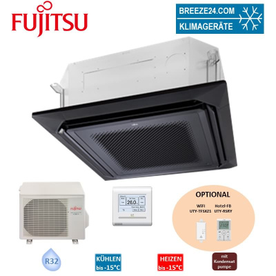 Fujitsu Set AUXG54KRLB + AOEG54KBTB 4-Wege-Deckenkassette schwarz 13,4 kW  R32 Klimaanlage