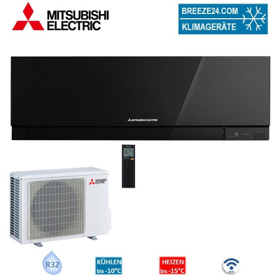 Mitsubishi Electric Set Wandgerät Premium 2,5 kW - MSZ-EF25VGKB + MUZ-EF25VG WiFi 25 - 30 m² | R32