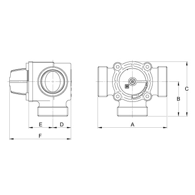 LK 840 3-Wege Mischer G 1 1/2 Kvs 16,0