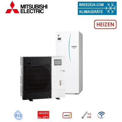 Mitsubishi Electric Set 10.22 WP-SET 1x PUZ-SHWM80YAA, 1x ERST30F-YM9EE, 1x MAC-587IF-E (W)