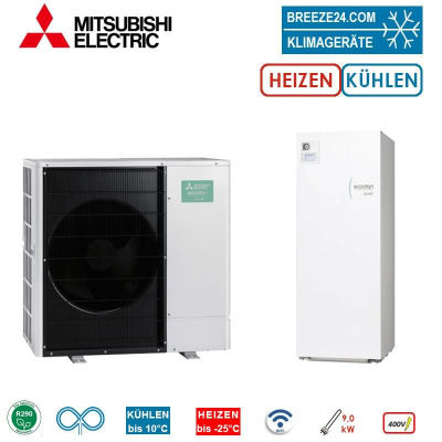 Mitsubishi Electric Wärmepumpen-Set 13.6 Monoblock PUZ-WZ80VAA + ERPT20X-YM9EE + MAC-587IF-E(W) Hydromodul 200L R290