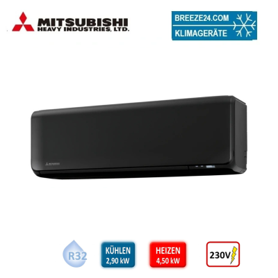 Mitsubishi Heavy Wandgerät SRK25ZT-WFB  2,0 kW - R32 | 20 - 25 m² Schwarz nur Mono
