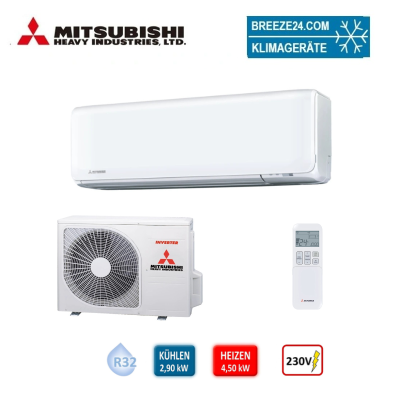 Mitsubishi Heavy Set SRK35ZT-WFB + SRC35ZT-WFB WiFi Kompakt-Wandgerät 3,5 kW | Raumgröße 35 m² Schwarz