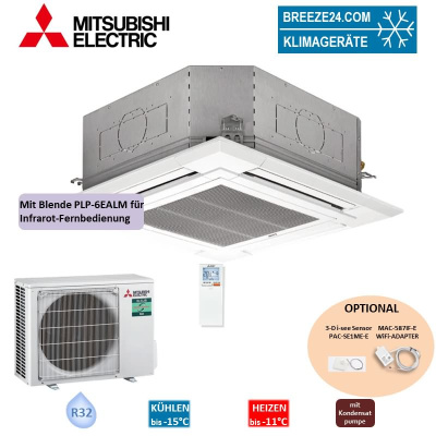 Mitsubishi Electric Set Deckenkassette 3,6 kW PLA-ZM35EA2 + Blende PLP-6EAJ + PUZ-ZM35VKA2 35- 40m²
