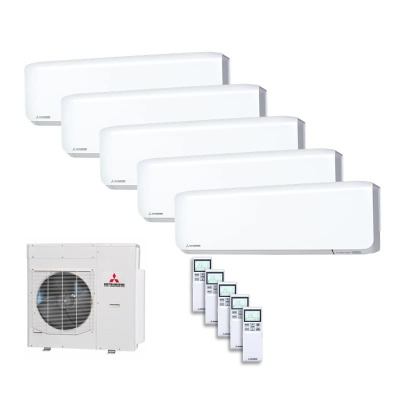 Mitsubishi Heavy Set 3 x SRK15ZS-WF + 2 x SRK25ZS-WF + SCM100ZS-W Wandgeräte 1,5/2,5 kW WiFi Klimaanlage