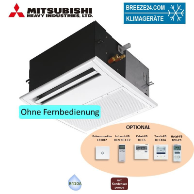 Mitsubishi Heavy Euroraster 1-Wege-Deckenkassette FDTQ22KXE6F (TQ) + Blende TQ-PSA-15W-E 2,2 kW