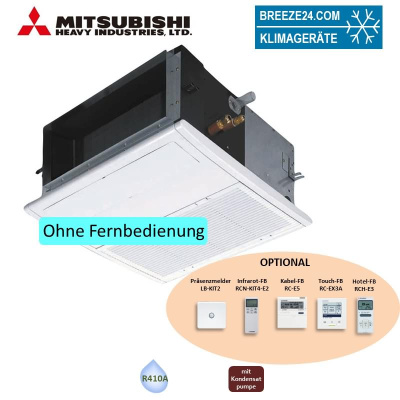 Mitsubishi Heavy Euroraster Kanalgerät + Ansaugpaneel FDTQ36KXE6F (QR) + Blende QR-PNA-14W-ER 3,6 kW